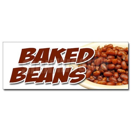 BAKED BEANS DECAL Sticker Slo Slow Cooked Hot Dogs Brown Sugar Bacon